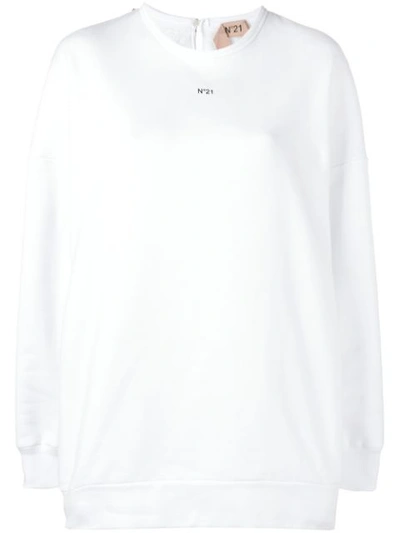 Shop N°21 Nº21 Sequinned Back Sweatshirt - White