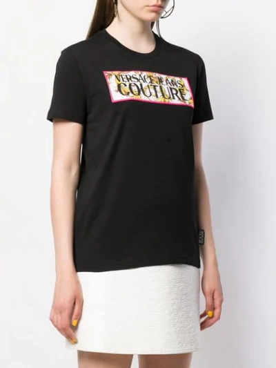 Shop Versace Jeans Couture Logo T-shirt In Black