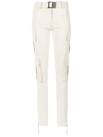 Shop Andrea Bogosian Straight Fit Trousers In White