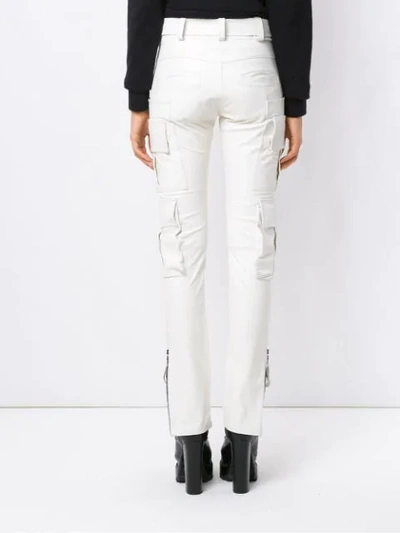 Shop Andrea Bogosian Straight Fit Trousers In White