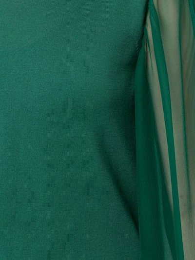 Shop N°21 Contrast Blouse In Green