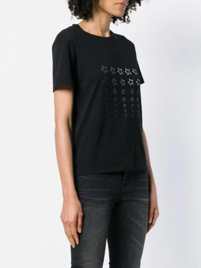 Shop Saint Laurent Star Print T-shirt In Black