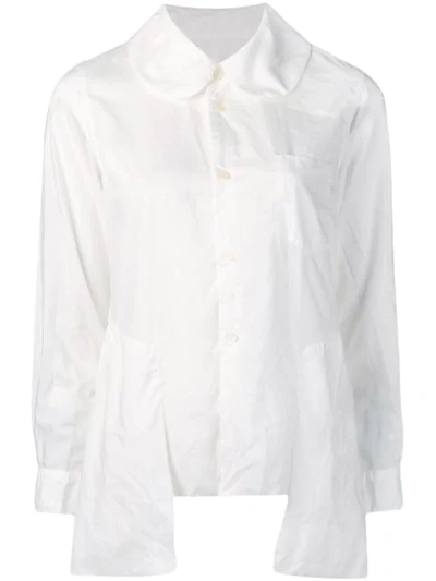 Shop Comme Des Garçons Comme Des Garçons Asymmetric Hem Shirt In White