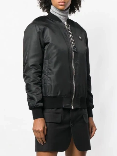 Shop Philipp Plein X Playboy Bomber Jacket In Black