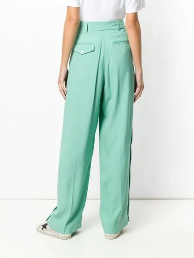 Shop Golden Goose High Waisted Trousers In Green