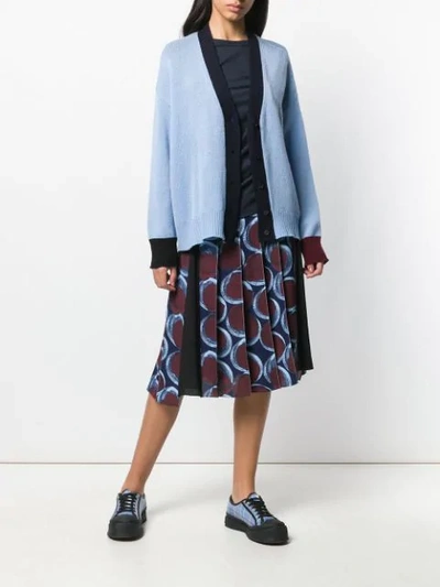 Shop Marni Knitted Cardigan In 00b39 Powder Blu