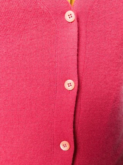 Pre-owned Prada 1990's Cashmere V-neck Cardigan In Pink