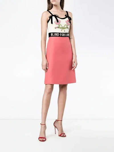 Shop Gucci Blind For Love Dress In Pink