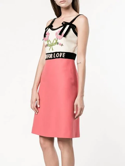 Shop Gucci Blind For Love Dress In Pink