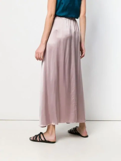 Shop Forte Forte Front Button Maxi Skirt In Purple