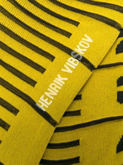 Shop Henrik Vibskov 260 Measuretape Socks In 461/260 Yellow Tape