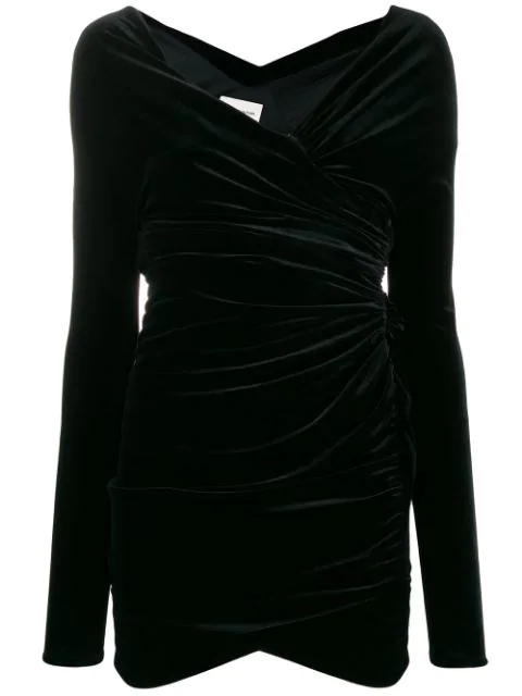 alexandre vauthier black velvet dress