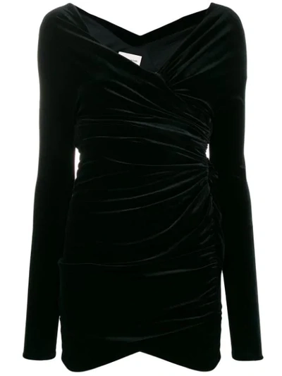 ALEXANDRE VAUTHIER GATHERED SHORT DRESS - 黑色