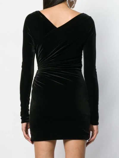 Shop Alexandre Vauthier Gathered Short Dress In Black