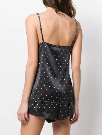 ASCENO POLKA DOT SILK TOP - 灰色