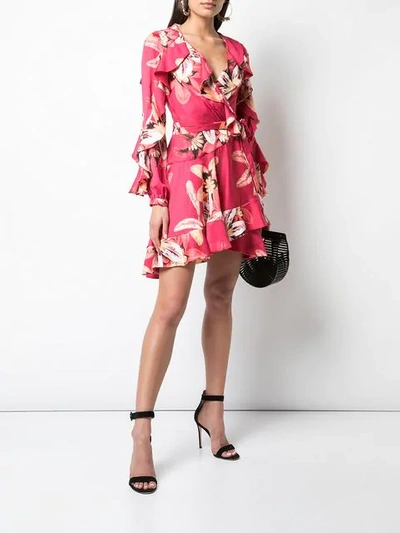 Shop Patbo Floral Wrap Dress In Pink
