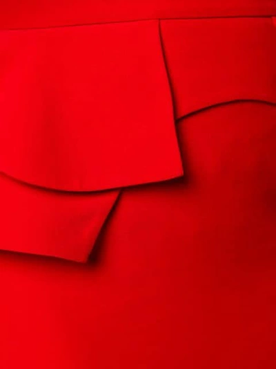 Shop Alexander Mcqueen Ruffled Skirt In Red