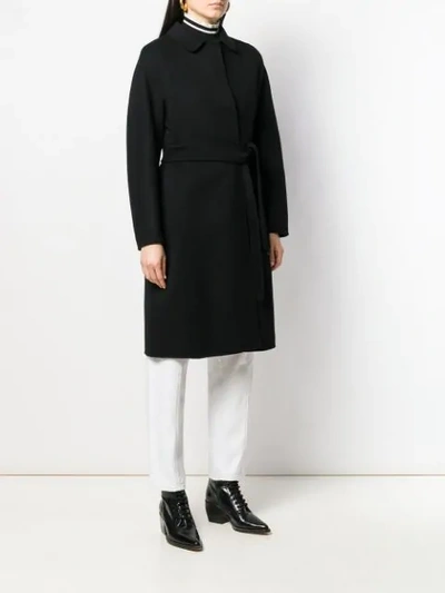 Shop Max Mara Tie Waist Coat In 013 Black