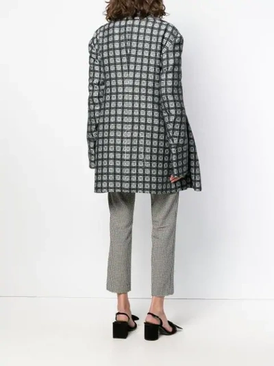 Shop Marni Double Breasted Jacquard Coat - Green