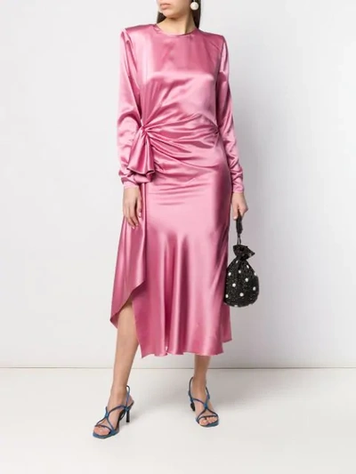 Shop Alessandra Rich Wrap Dress In Pink