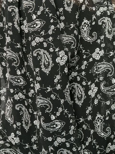 Shop Saint Laurent Paisley Printed Dress In Black