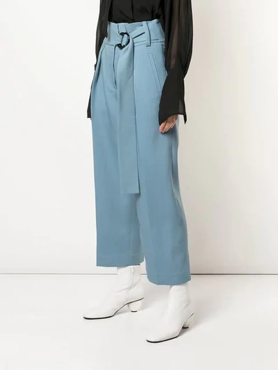 Shop Petar Petrov High-waisted Trousers In Blue