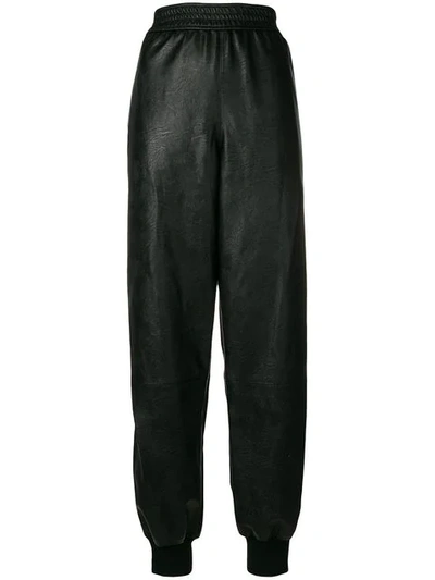 Shop Stella Mccartney Loose Fitted Track Trousers In Black