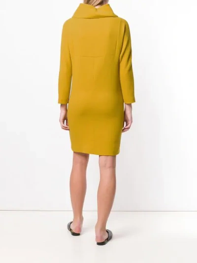 Shop Antonelli Funnel Neck Dress - Yellow