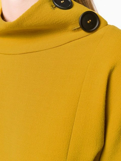 Shop Antonelli Funnel Neck Dress - Yellow