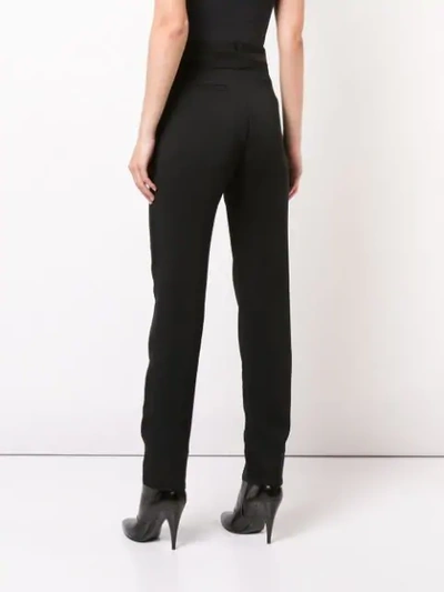 Shop Valery Kovalska Tapered High Waisted Trousers In Black