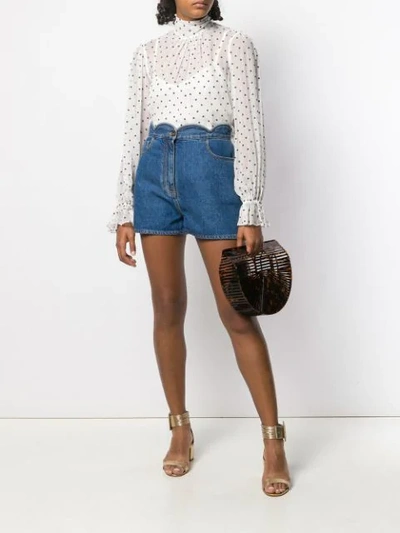 Shop Zimmermann Dot Blouse In White