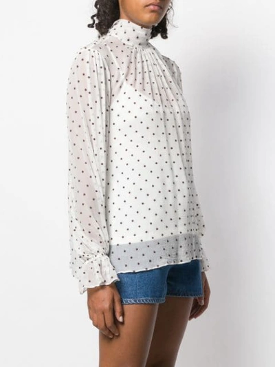 Shop Zimmermann Dot Blouse In White