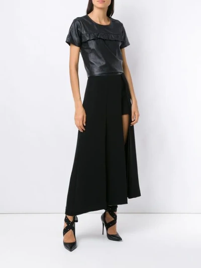 Shop Andrea Bogosian Leather Top In Black