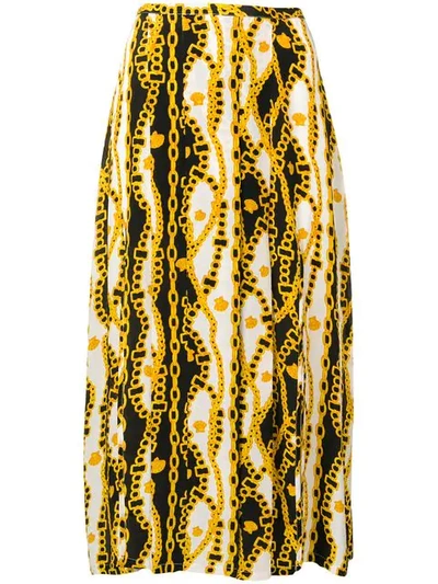 Shop Rixo London Georgia Printed Skirt In Yellow