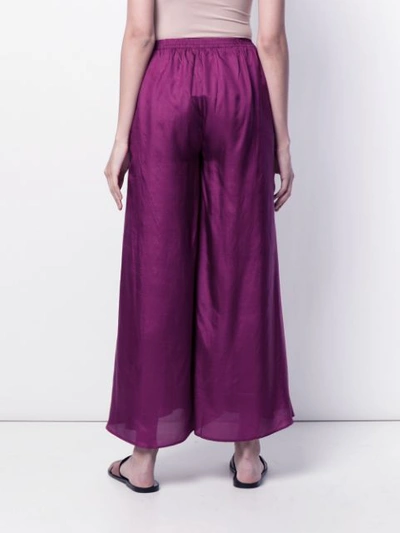 Shop Mes Demoiselles Schlaghose Mit Weitem Bein - Lila In Purple