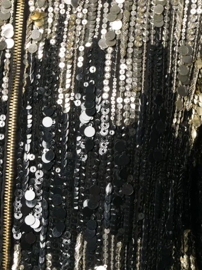 Alberta Ferretti Embellished Coat - Black In Black