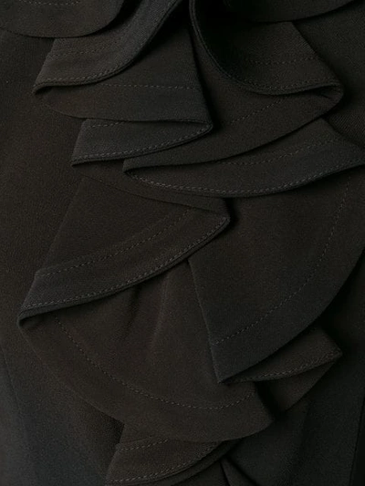 IRO JUNGLE RUFFLE TRIM SHORT DRESS - 黑色