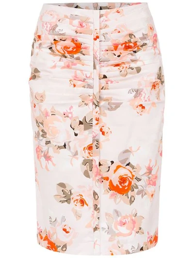 Shop Reinaldo Lourenço Pencil Skirt In Pink