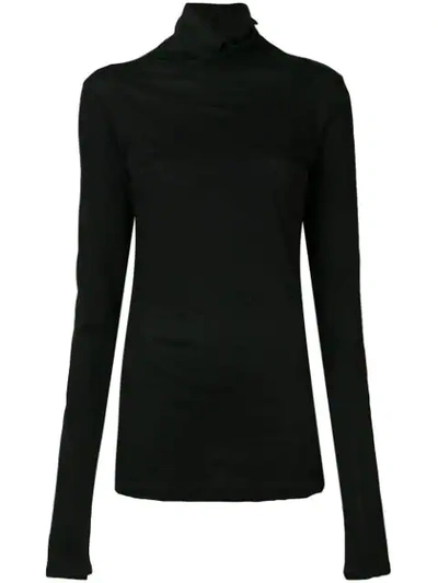 Ben Taverniti Unravel Project Mock Neck Sweater In Black