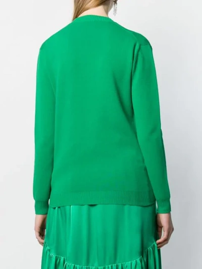 Shop Rochas Oversize R Sweater In Green