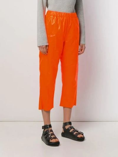 Shop Mm6 Maison Margiela High Rise Trousers In Orange