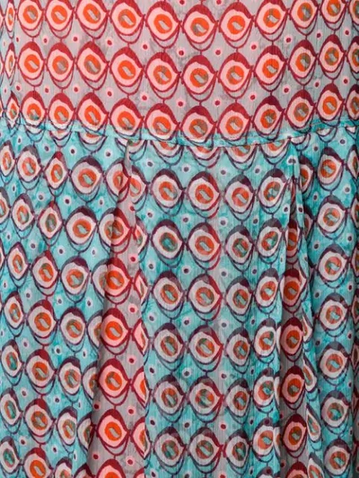 Shop Aspesi Geometric Printed Dress In Blue