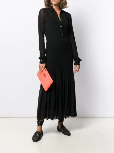 Shop Jil Sander Fine Knit Midi Dress In 001 Black