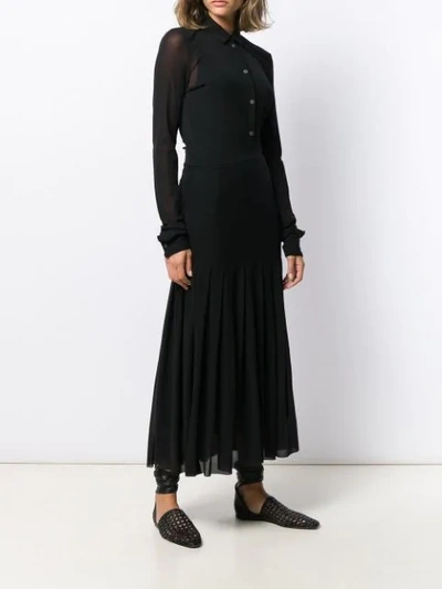 Shop Jil Sander Fine Knit Midi Dress In 001 Black