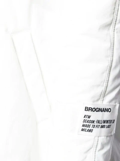 Shop Brognano Long Fur Parka - White
