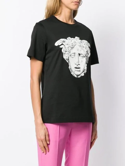 Shop Versace Medusa Print T In Black