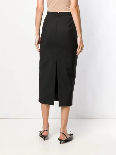 Shop N°21 Cowboy Sequin Pencil Skirt In Black