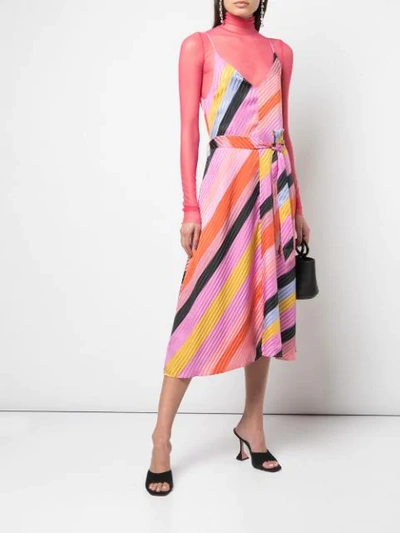 Shop Stine Goya Gianna Striped Dress In Pink