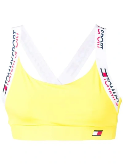 Shop Tommy Hilfiger Sports Cropped Top In Yellow