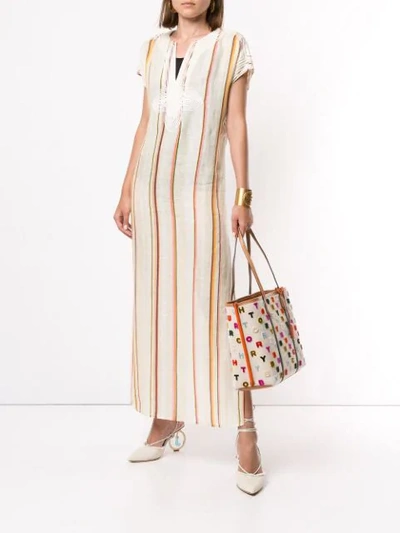 Shop Tory Burch Striped Tunic Dress In Multicolour